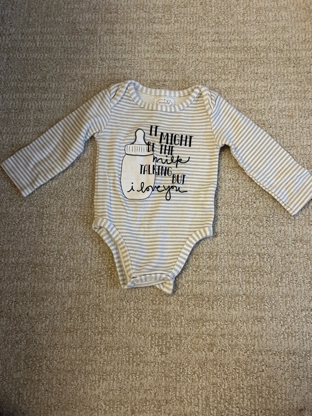 Baby striped bodysuit